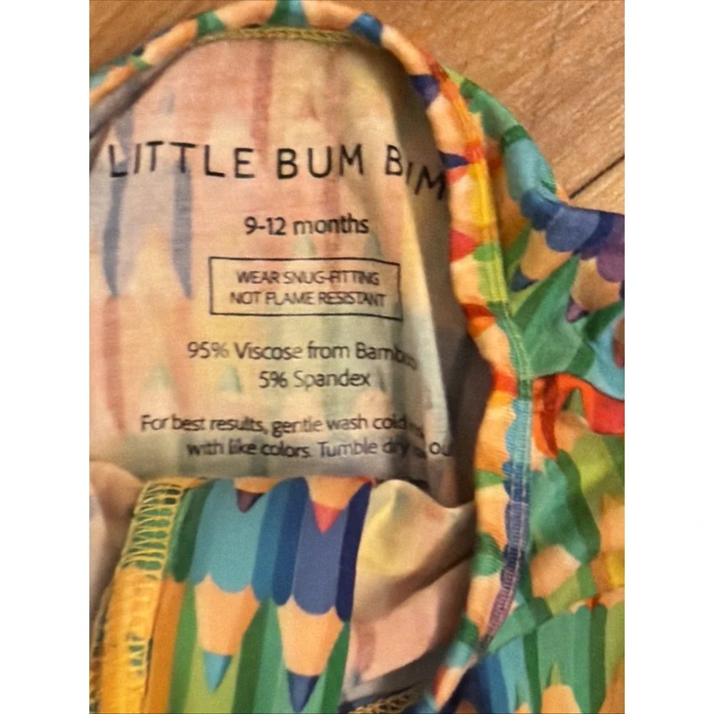 Little Bum Bums Baby Girls/boys 9-12 Months Colorful Pencils Bamboo Sleeper Pjs